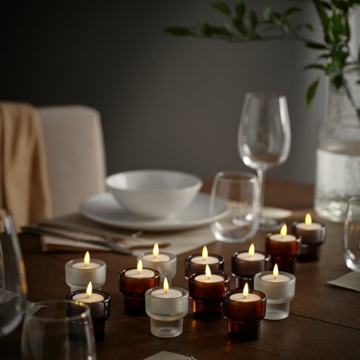 SKATGÅS, К-т LED чаени свещи, с поставка за зареждане, 806.115.96