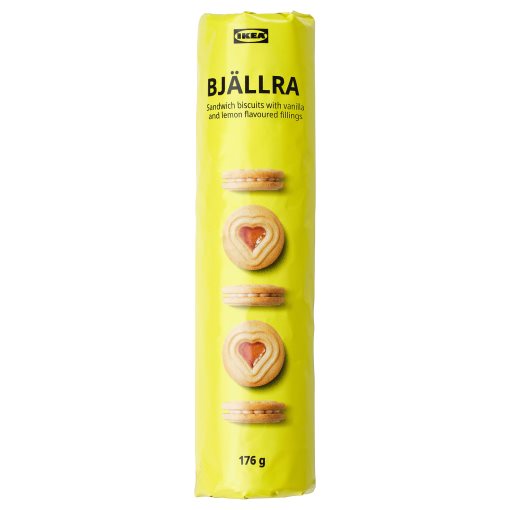 BJÄLLRA, Бисквити с пълнеж с лимонов вкус, 176 г, 806.270.88