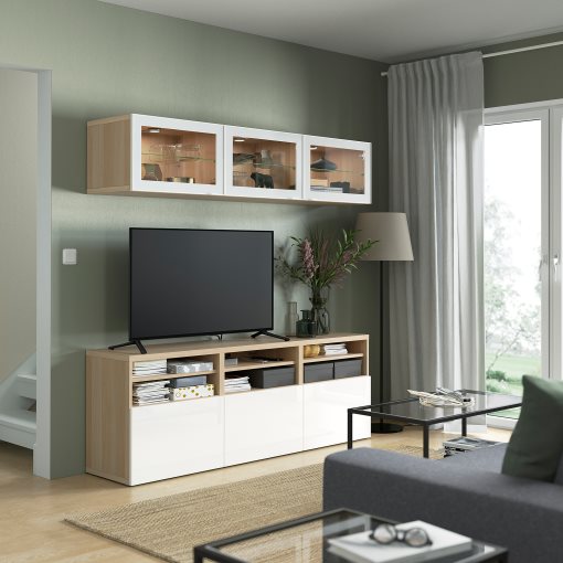 BESTÅ, TV секция/стъклени врати, 894.887.90