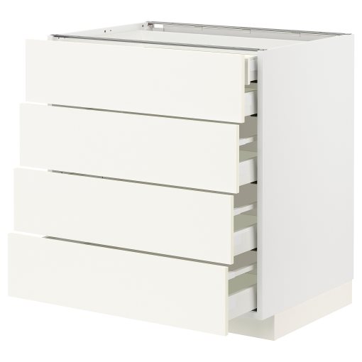 METOD/MAXIMERA, долен шкаф с 4 чела/2 ниски + 3 средни чекм., 895.071.66