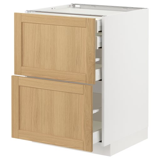METOD/MAXIMERA, долен шкаф с 2 чела/2 ниски + 1 средно + 1 високо чекм., 895.091.46