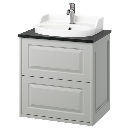 TANNFORSEN/RUTSJON, шкаф за мивка + чекмеджета/мивка/смесител, 895.214.88