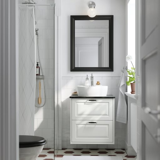 TANNFORSEN/TORNVIKEN, шкаф за мивка + чекмеджета/мивка/смесител, 895.215.58