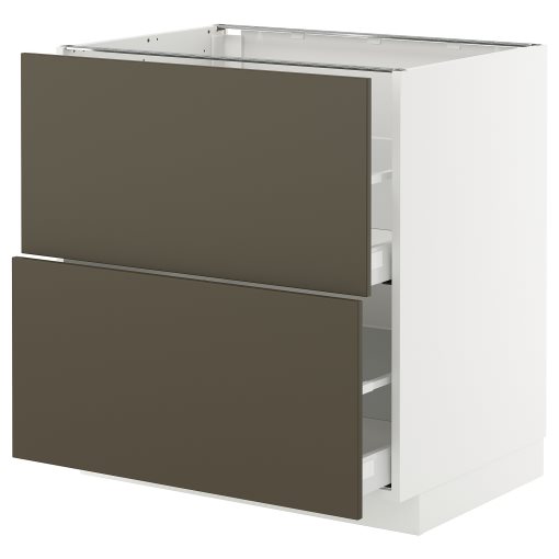 METOD/MAXIMERA, долен шкаф с 2 чела/2 високи чекмеджета, 895.583.87