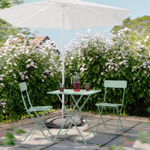 SUNDSÖ, маса с 2 сгъваеми стола, 895.730.24