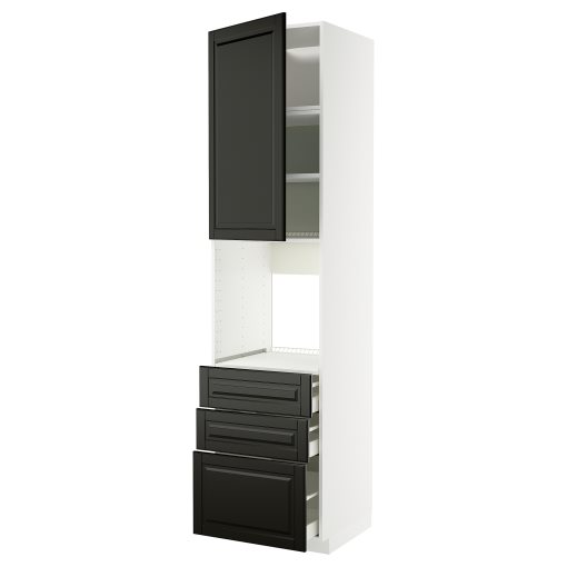 METOD/MAXIMERA, висок шкаф за фурна с врата/3 чекм., 895.787.38