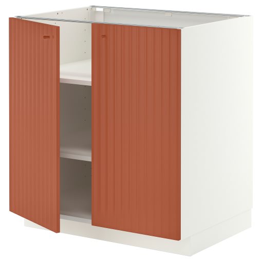 METOD, долен шкаф с рафтове/2 вратички, 80x60 см, 896.118.94