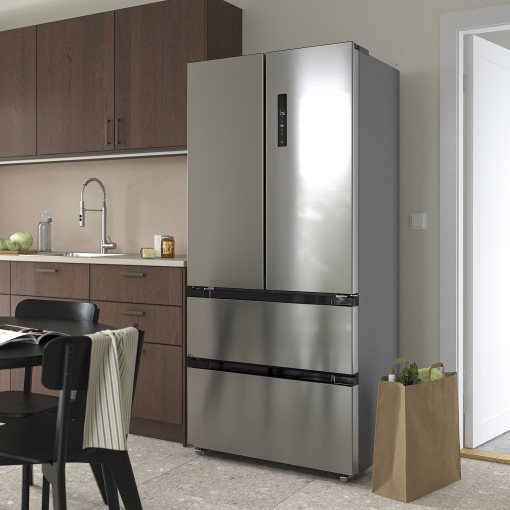 RIBBENAS, Хладилник/фризер+френски тип врати, IKEA 700 свободностоящ, 905.807.59