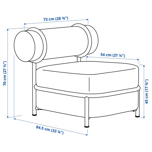 IKEA PS 2026, Стол с надуваема седалка/гръб, 906.232.02