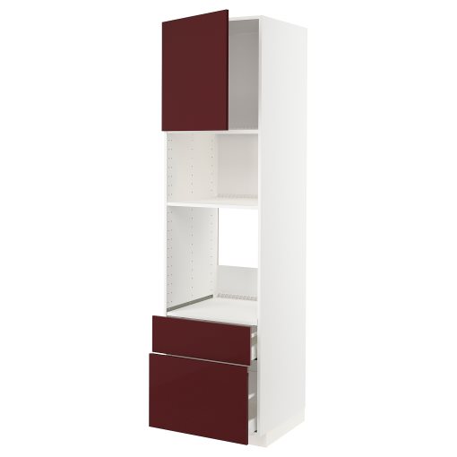 METOD/MAXIMERA, висок шкаф за фурнаа/микровълн+вр/2 чекм, 994.568.40