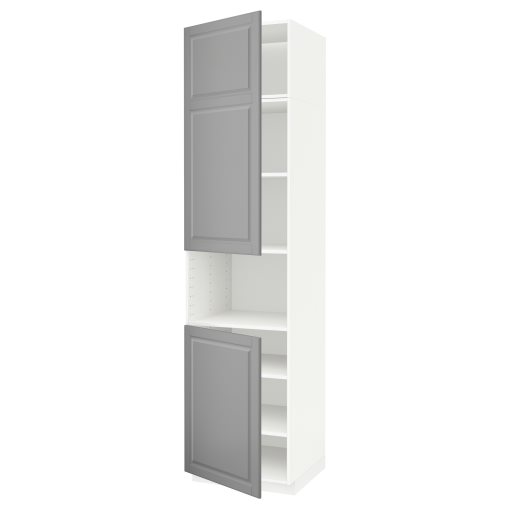 METOD, висок шкаф за микровълнова с 2 врати/рафт, 994.578.68