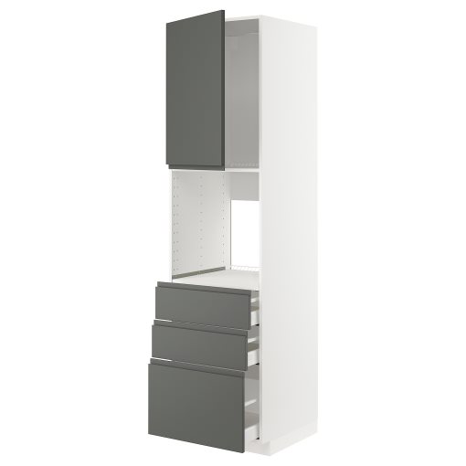 METOD/MAXIMERA, висок шкаф за фурнаа с врата/3 чекм, 994.640.05