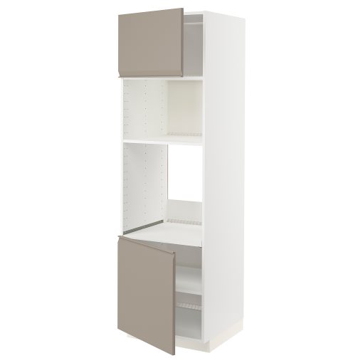 METOD, висок шкаф за фурна/микровълнова с 2 врати/рафт, 994.926.35