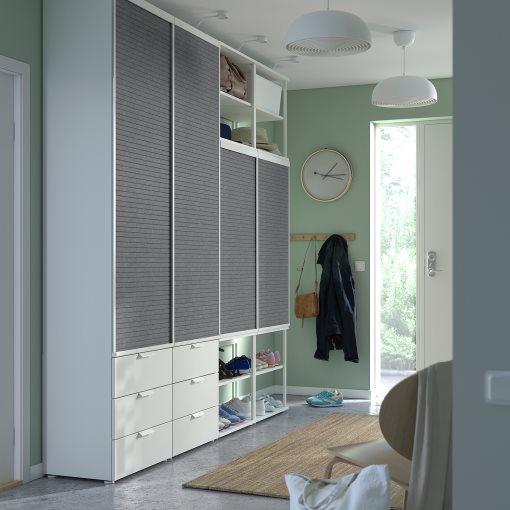 PLATSA, отворен гардероб с 4 плъзг. врати и 6 врати, двустранен, 994.941.87