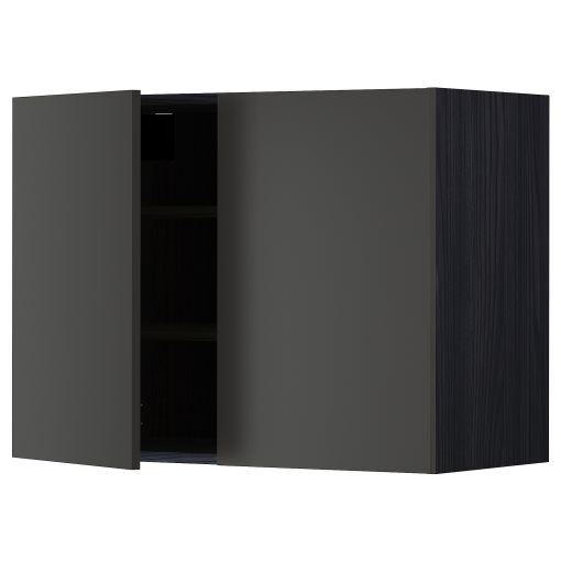 METOD, стенен шкаф с рафтове/2 вратички, 994.986.80