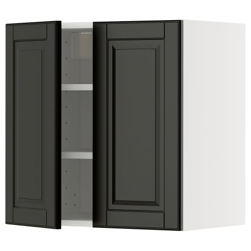 METOD, стенен шкаф с рафтове/2 вратички, 995.790.68