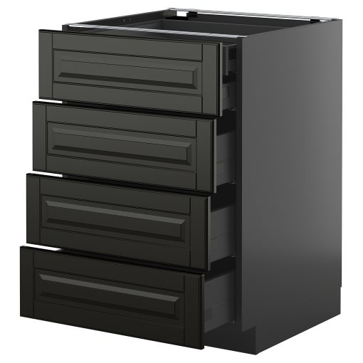 METOD/KNIVSHULT, долен шкаф с 4 чела/2 ниски + 3 средни чекмеджета, 995.881.00