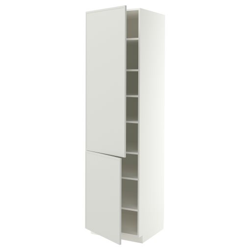 METOD, висок шкаф с рафтове/2 врати, 60x60x220 см, 996.051.90