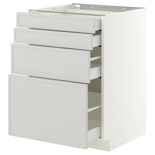 METOD/MAXIMERA, долен шкаф 4 чела/4 чекмеджета, 60x60 см, 996.052.94