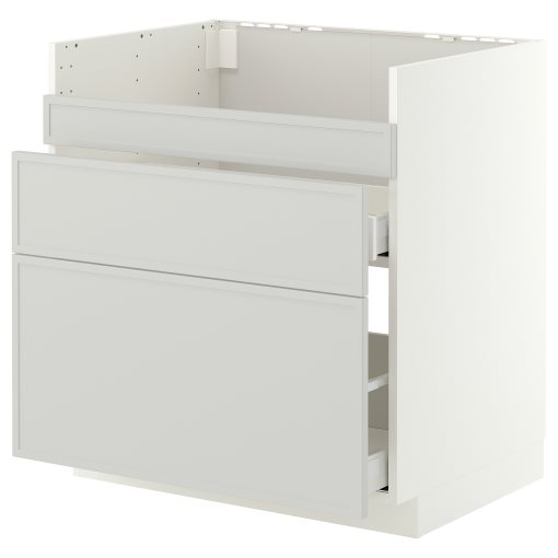 METOD/MAXIMERA, долен шкаф за мивка HAVSEN с 3 чела/2 чекм., 80x60 см, 996.059.01