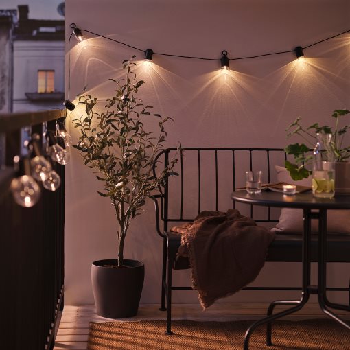 SVARTRÅ, LED гирлянда с 12 лампички, 006.105.86