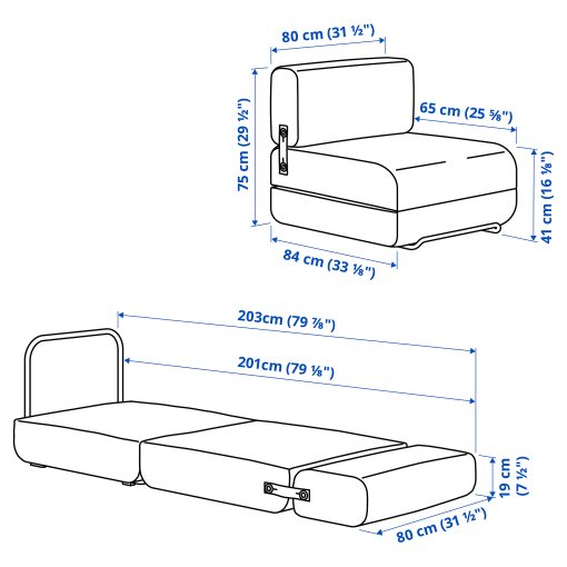 IKEA PS 2026, Разтегателен стол, 006.203.59