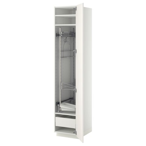 METOD/MAXIMERA, висок шкаф с отдел. за почиств. аксесоари, 093.542.33