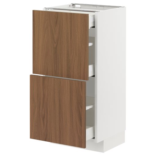 METOD/MAXIMERA, долен шкаф с 2 чела/3 чекмеджета, 095.190.26