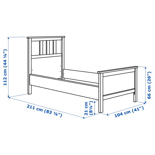 HEMNES, легло с матрак, 095.368.13