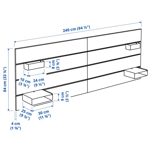NORDLI, горна табла за легло, 103.729.76