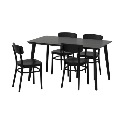 LISABO/IDOLF, комплект маса и 4 стола, 192.521.87