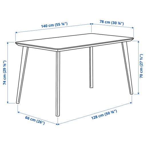 LISABO/LISABO, маса и 4 стола, 193.855.35
