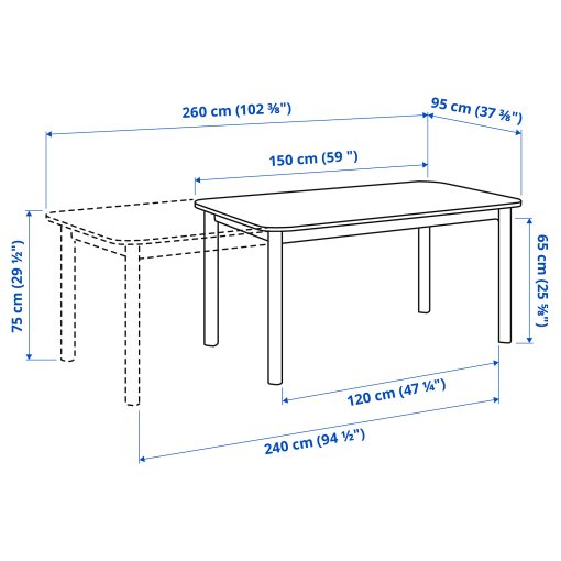 STRANDTORP/BERGMUND, маса и 8 стола, 194.410.94
