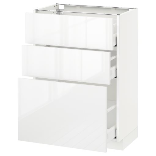METOD/MAXIMERA, долен шкаф с 3 чекмеджета, 290.521.64
