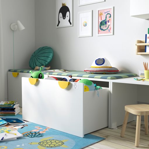 SMÅSTAD, пейка с кутия за играчки, 295.394.10