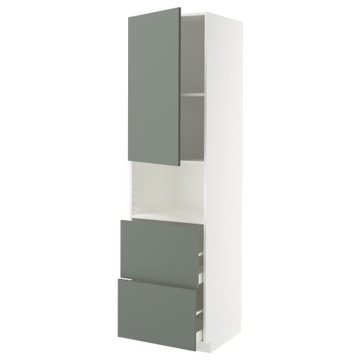 METOD/MAXIMERA, висок шкаф за микро фурна, врата/2 чекмедже, 295.660.69