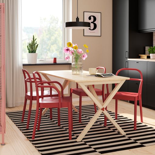 IKEA PS 2026/STOCKHOLM 2025, Маса и 4 стола, 296.344.07