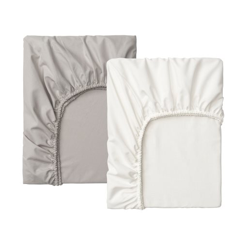 LENAST, Чаршаф с ластик за детско креватче, 2 бр. в к-т, 60x120 см, 304.576.01