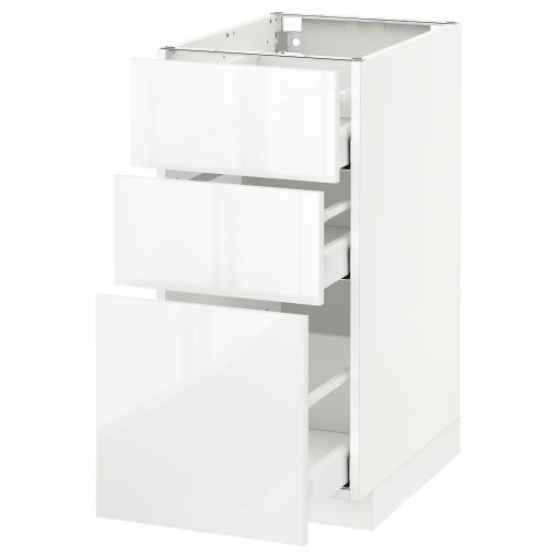 METOD/MAXIMERA, долен шкаф с 3 чекмеджета, 390.496.23