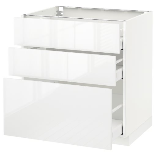 METOD/MAXIMERA, долен шкаф с 3 чекмеджета, 390.497.03