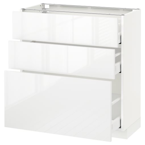 METOD/MAXIMERA, долен шкаф с 3 чекмеджета, 390.522.05