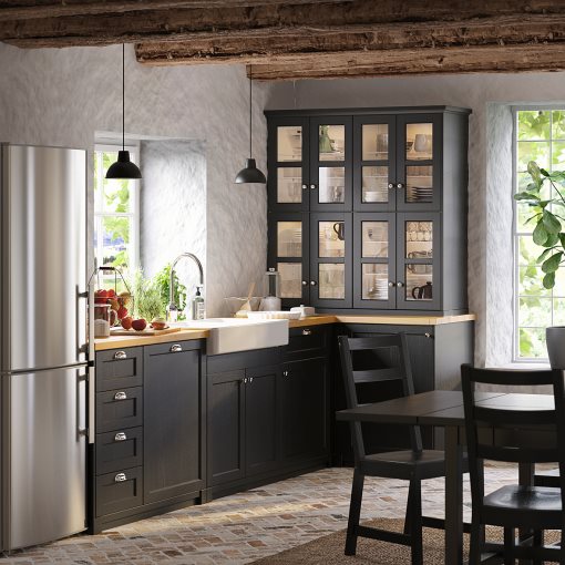 METOD/MAXIMERA, долен шкаф с 4 чела/2 ниски и 3 средни чекм., 392.575.32