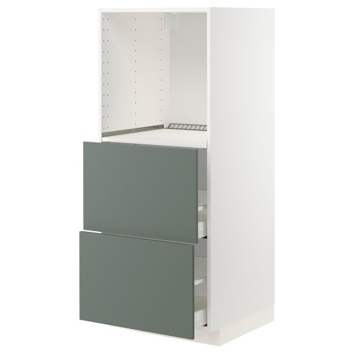 METOD/MAXIMERA, висок шкаф за фурна с 2 чекмеджета, 393.171.83