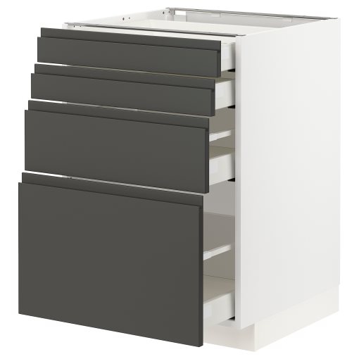 METOD/MAXIMERA, долен шкаф с 4 чела/4 чекм., 393.316.93