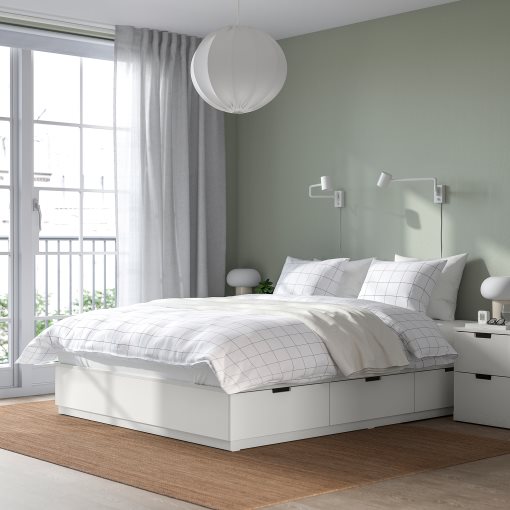 NORDLI, рамка за легло с място за съхр. и матр., 395.377.07
