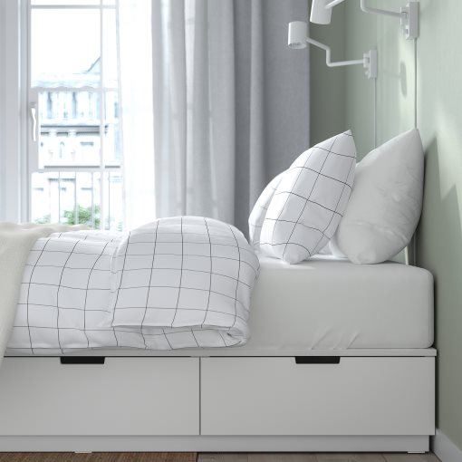 NORDLI, рамка за легло с място за съхр. и матр., 395.377.07
