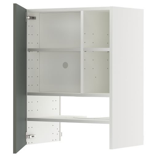 METOD, стенен шкаф за вгр. аспиратор с рафт/вр., 395.662.00
