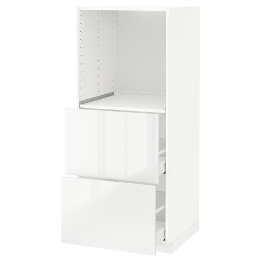 METOD/MAXIMERA, висок шкаф за фурна с 2 чекмеджета, 490.202.33