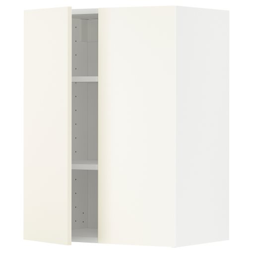METOD, стенен шкаф с рафтове/2 вратички, 495.072.72