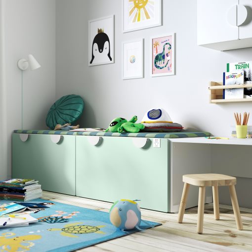 SMÅSTAD, пейка с кутия за играчки, 495.394.09